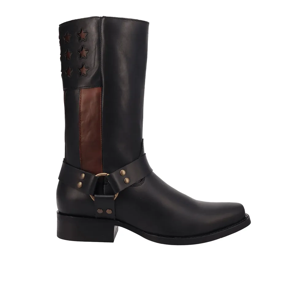 Patriot Leather Square Toe Pull On Boots sold by Shoebacca