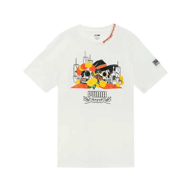 Classics Dia de Los Muertos Graphic Crew Neck Short Sleeve T-Shirt made by Puma