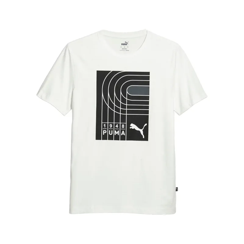 On Your Mark Crew Neck Short Sleeve T-Shirt made by Puma