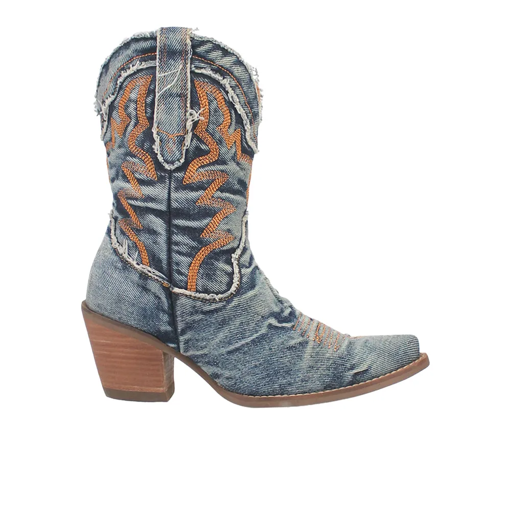 Y'all Need Dolly Embroidered Round Toe Pull On Boots sold by Shoebacca