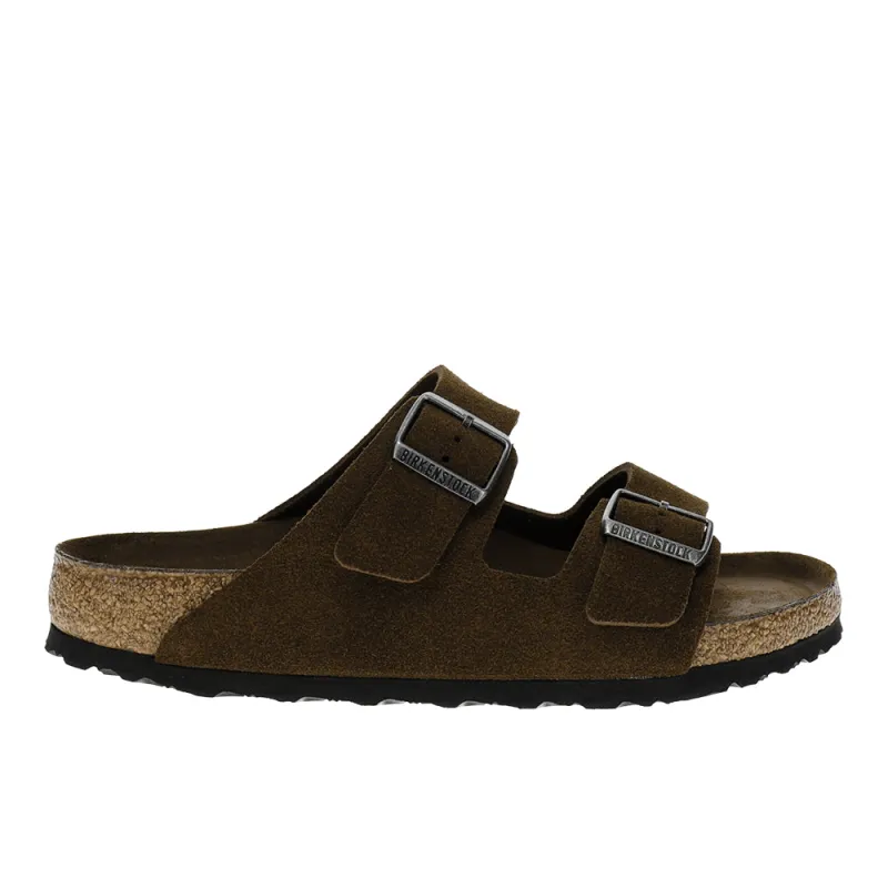 Arizona Soft Footbed Suede Leather Sandals made by Birkenstock