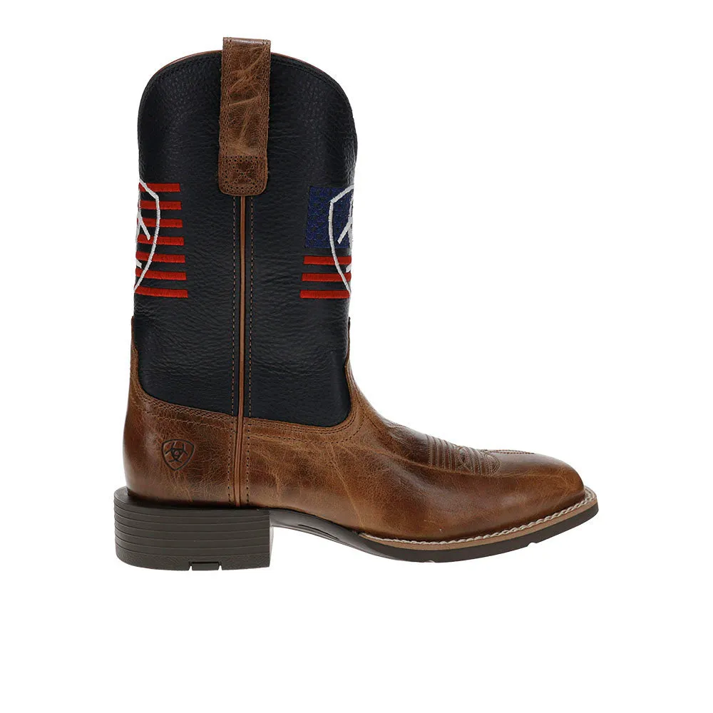 Sport Freedom Wide Square Toe Cowboy Boot sold by Shoebacca