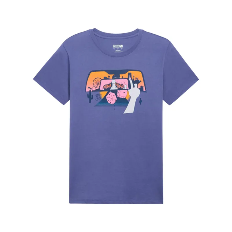 Graphics Las Vegas Mirror Crew Neck Short Sleeve T-Shirt made by Puma