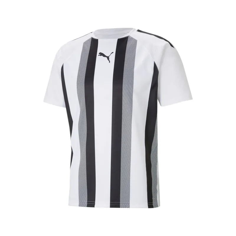 TeamLIGA Crew Neck Short Sleeve Striped Soccer Jersey made by Puma