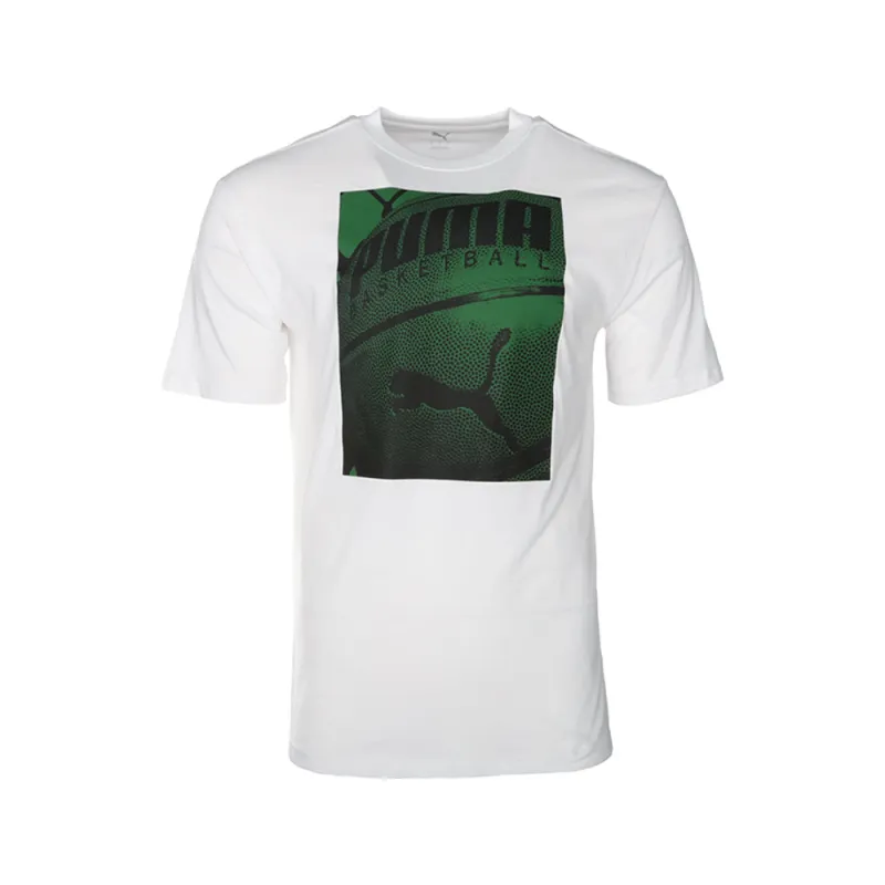 Basketball Photo Graphic Crew Neck Short Sleeve T-Shirt made by Puma