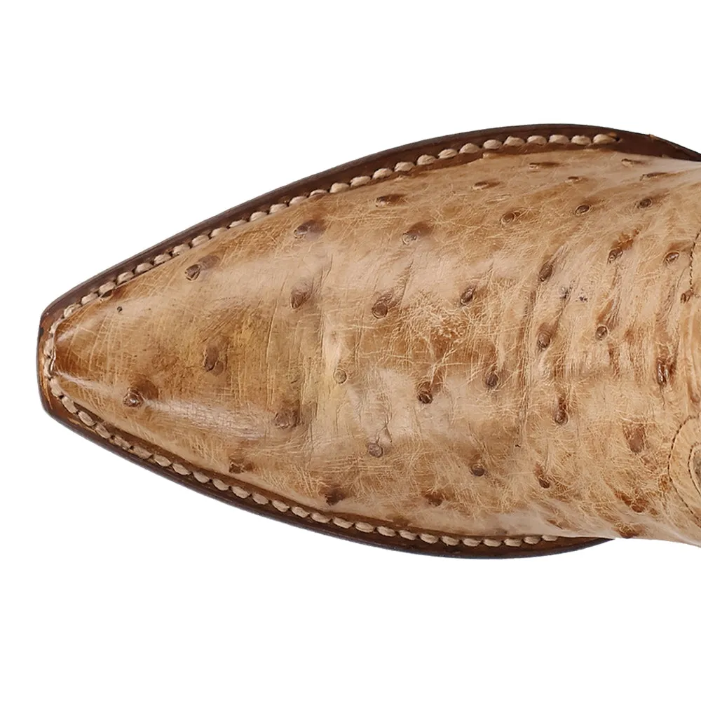 Maravilla Full Ostrich Snip Toe Pull On Cowboy Boots sold by Shoebacca product image thumbnail 4