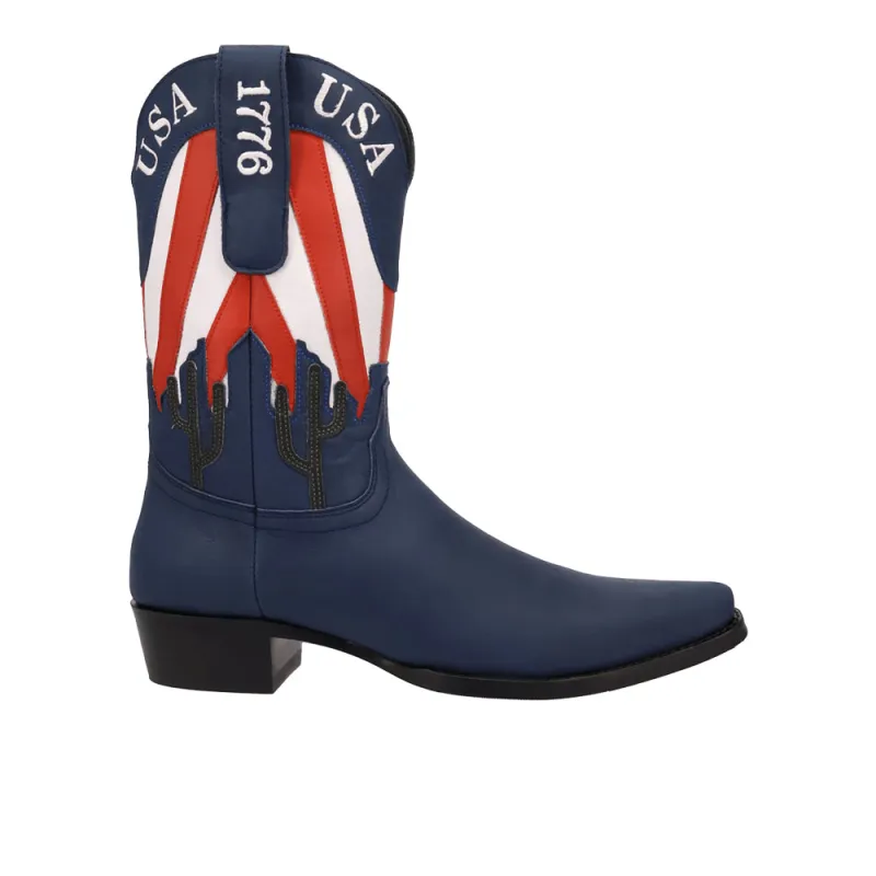 Freedom Leather Snip Toe Pull On Boots made by dingo