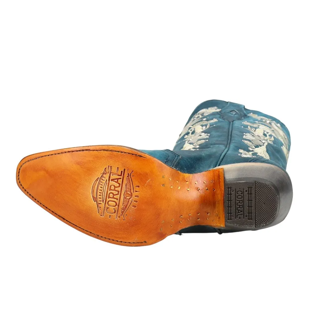 Embroidered Snip Toe Pull On Cowboy Boots sold by Shoebacca product image thumbnail 5