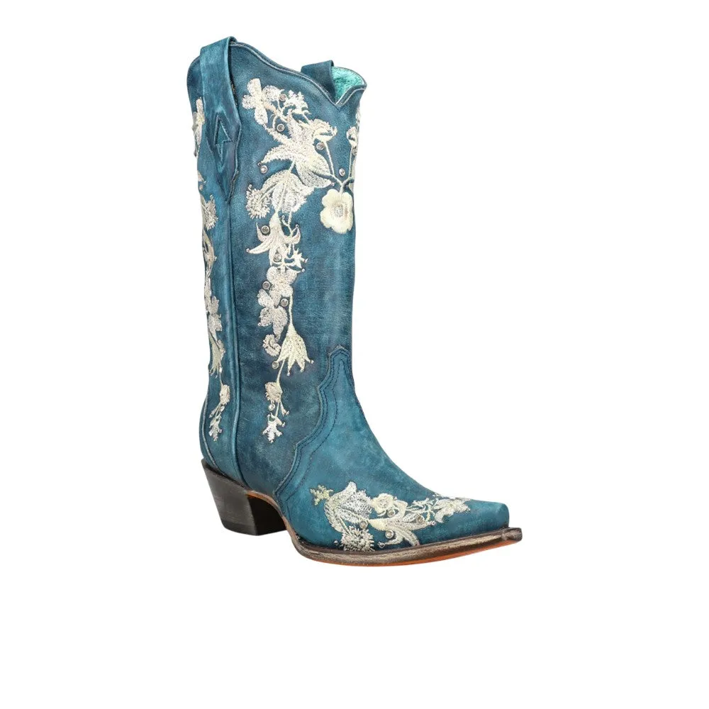 Embroidered Snip Toe Pull On Cowboy Boots sold by Shoebacca product image thumbnail 2