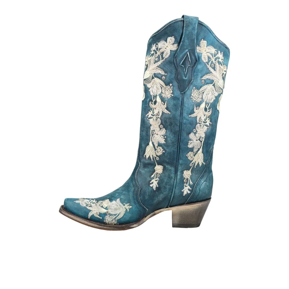 Embroidered Snip Toe Pull On Cowboy Boots sold by Shoebacca product image thumbnail 3