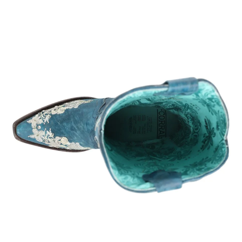 Embroidered Snip Toe Pull On Cowboy Boots sold by Shoebacca product image thumbnail 4