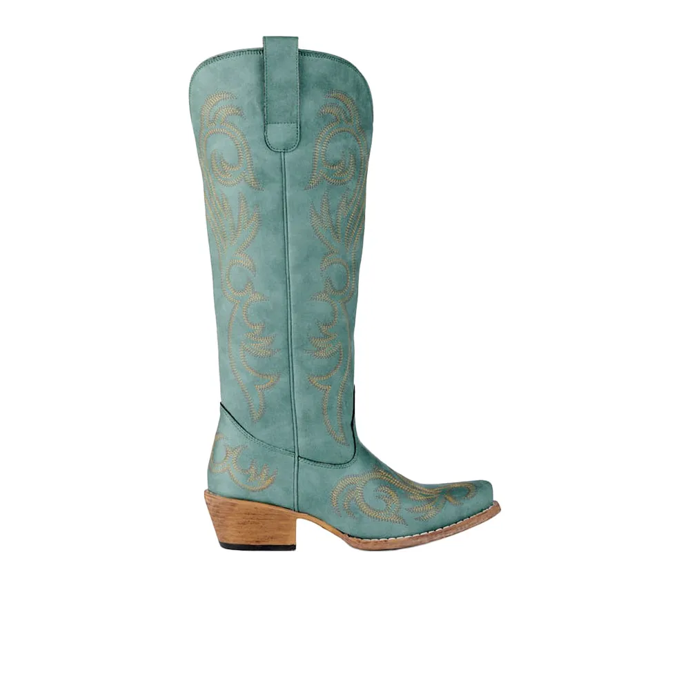Ryder Embroidered Snip Toe Pull On Cowboy Boots sold by Shoebacca