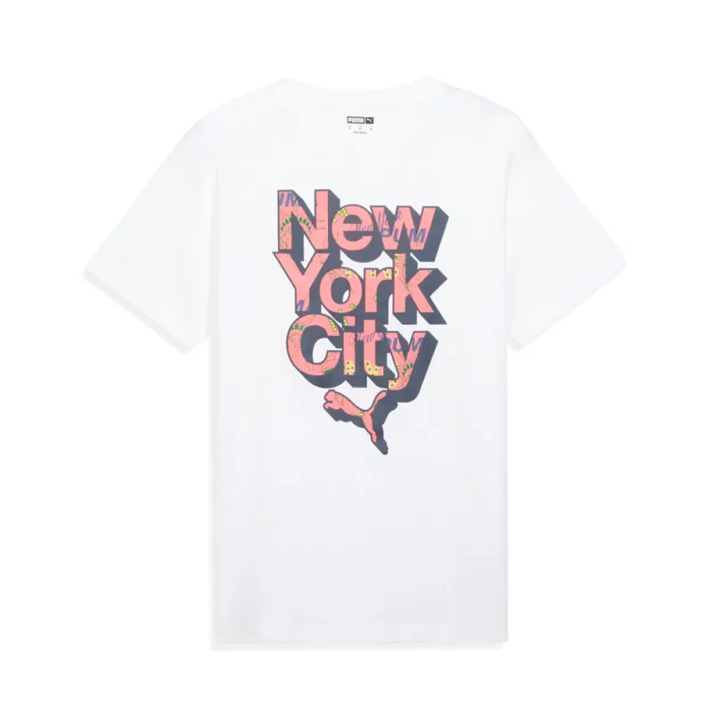 Graphics NYC Fill Crew Neck Short Sleeve T-Shirt made by Puma