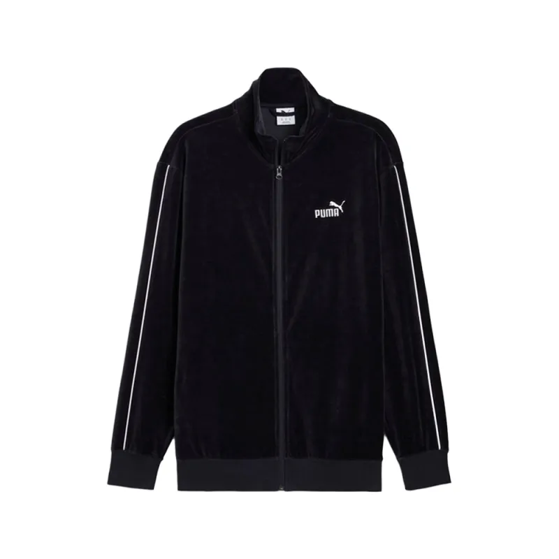 Essentials Elevated Velour Full Zip Track Jacket made by Puma