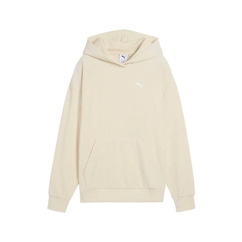 Elevated Essentials Comfort Velour Rib Pullover Hoodie made by Puma