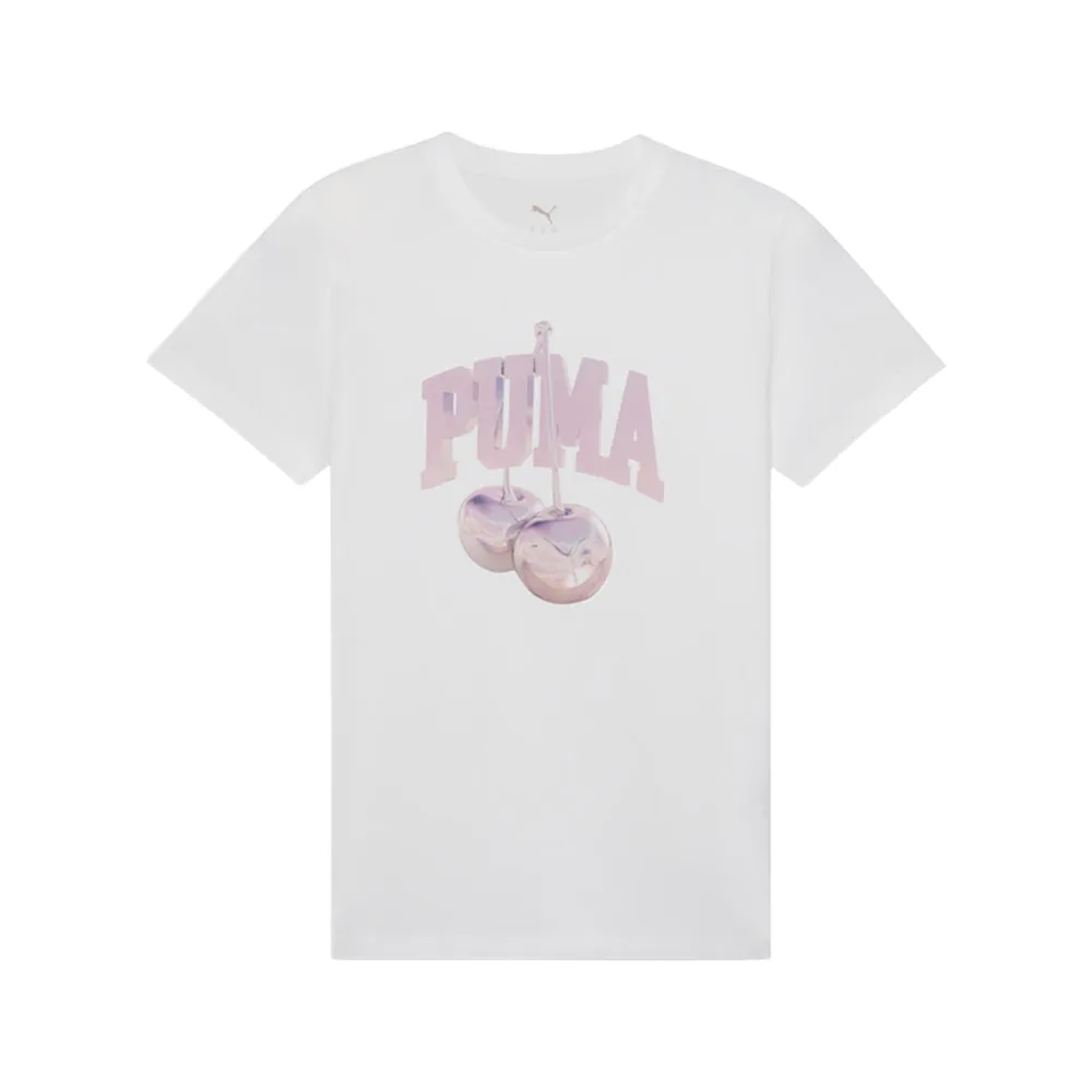 Cherry Graphic Crew Neck Short Sleeve Top sold by Shoebacca
