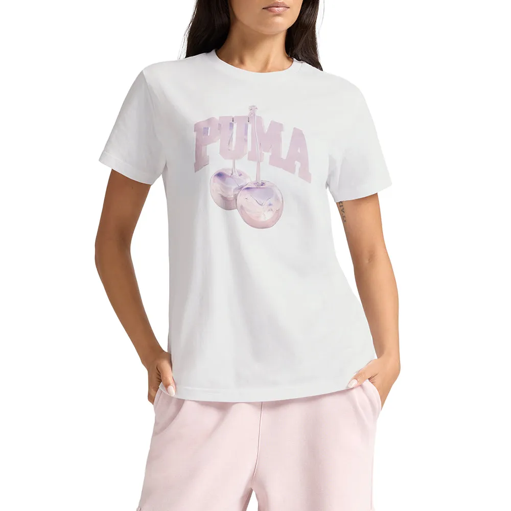 Cherry Graphic Crew Neck Short Sleeve Top sold by Shoebacca product image thumbnail 3