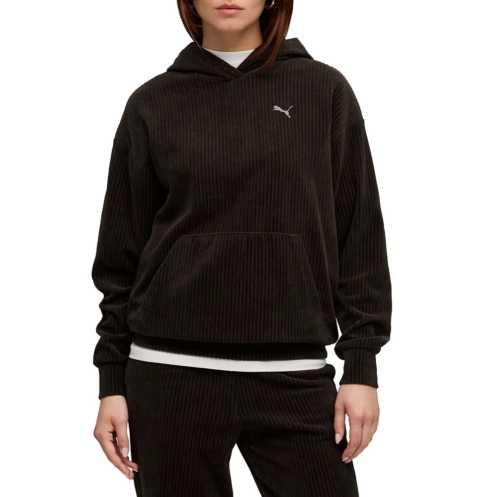 Elevated Essentials Comfort Velour Rib Pullover Hoodie sold by Shoebacca product image thumbnail 3