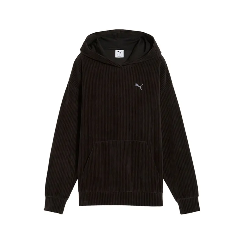 Elevated Essentials Comfort Velour Rib Pullover Hoodie made by Puma