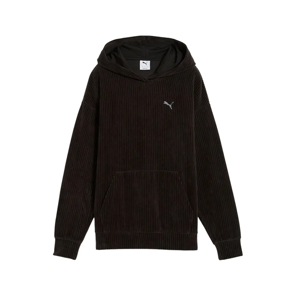 Elevated Essentials Comfort Velour Rib Pullover Hoodie sold by Shoebacca