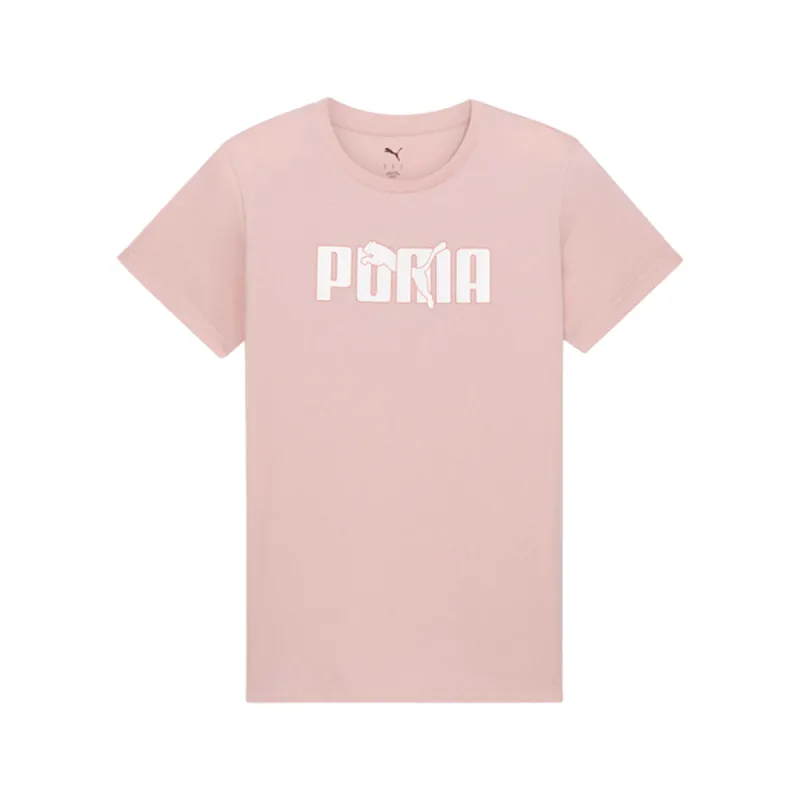 Essentials Satin Lock Up Graphic Crew Neck Short Sleeve T-Shirt made by Puma