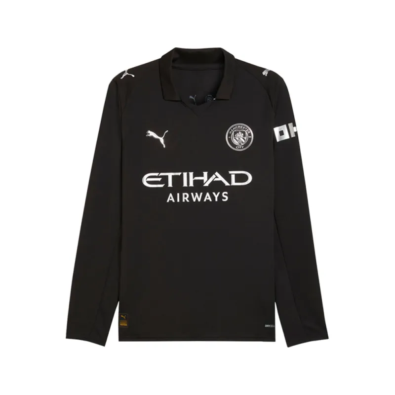 Manchester City 25/26 Away Collared Long Sleeve Soccer Jersey made by Puma
