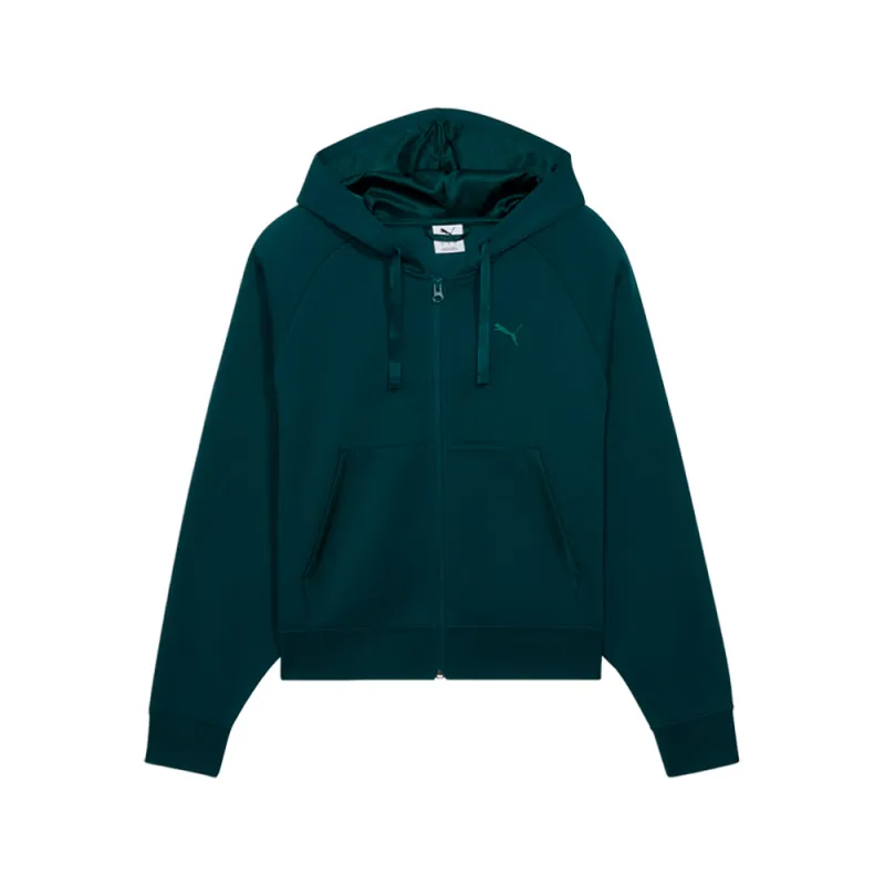 Elevated Essentials Satin Full Zip Hoodie made by Puma