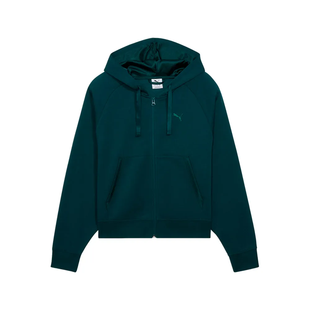 Elevated Essentials Satin Full Zip Hoodie sold by Shoebacca