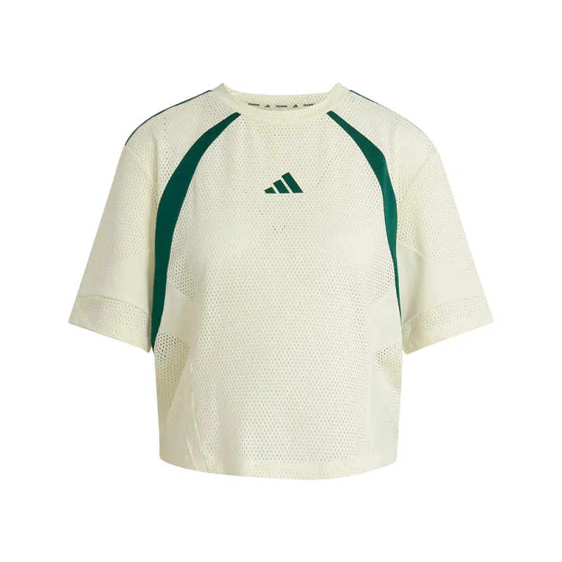 Hyperglam 3-Stripes Color Block Mesh T-Shirt made by Adidas