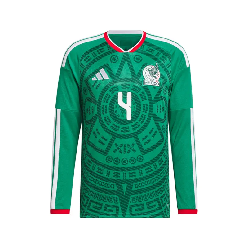 Mexico 26 Home Long Sleeve Jersey made by Adidas