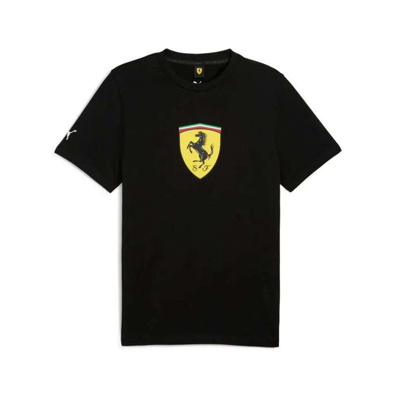 Scuderia Ferrari Race Colored Big Shield Graphic Crew Neck Short Sleeve T-Shirt made by Puma