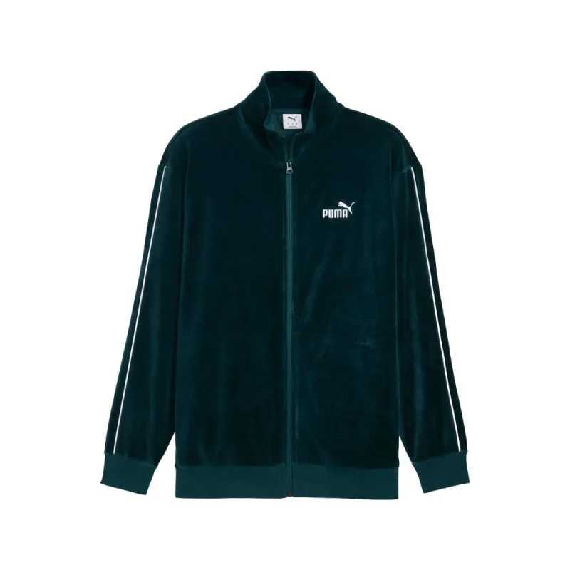 Essentials Elevated Velour Full Zip Track Jacket made by Puma