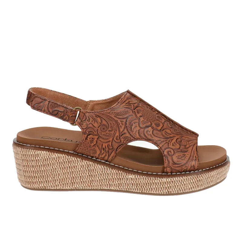 Volta II Low Wedge Slingback Sandals made by Corkys