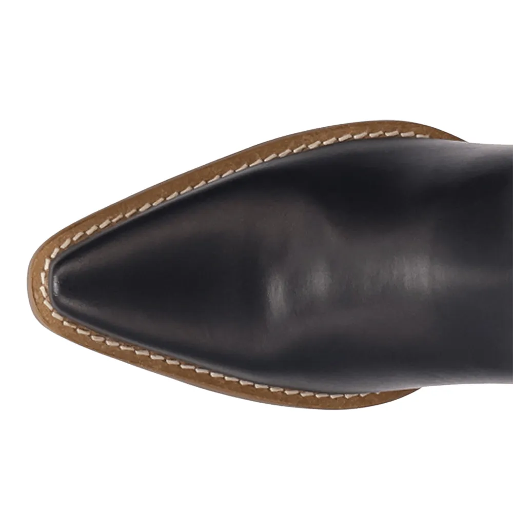 Last Ride Leather Snip Toe Pull On Cowboy Booties sold by Shoebacca product image thumbnail 4