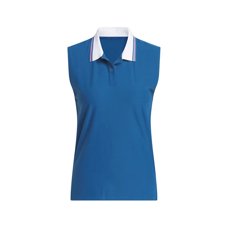 Beyond The Course Twistknit Sleeveless Polo Shirt made by Adidas