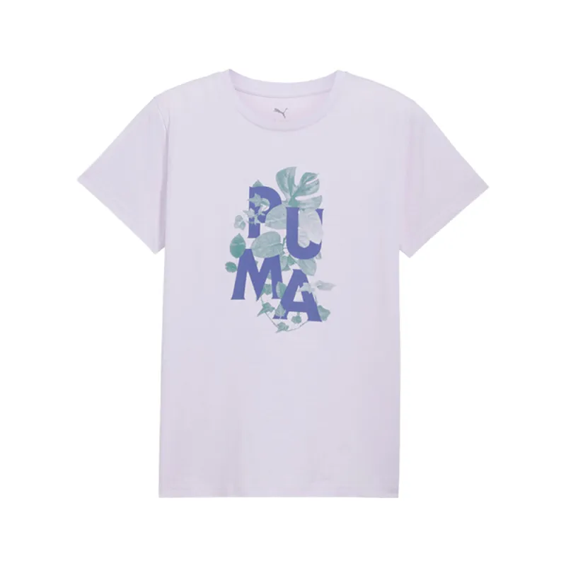 Botanical Graphic Crew Neck Short Sleeve T-Shirt made by Puma