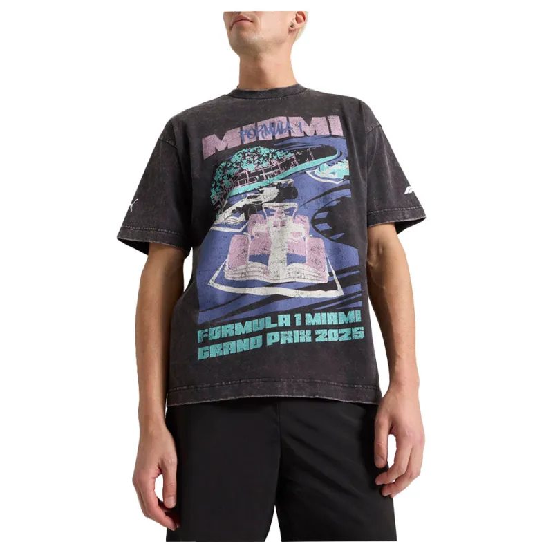 F1 Miami Graphic Crew Neck Short Sleeve T-Shirt made by Puma