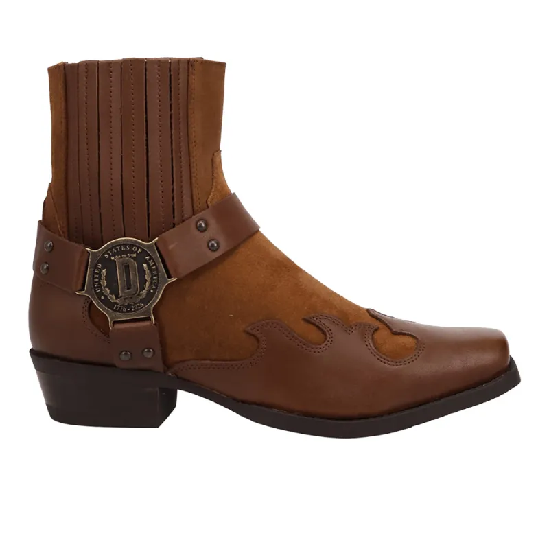 Bandit Leather Square Toe Zippered Booties made by dingo