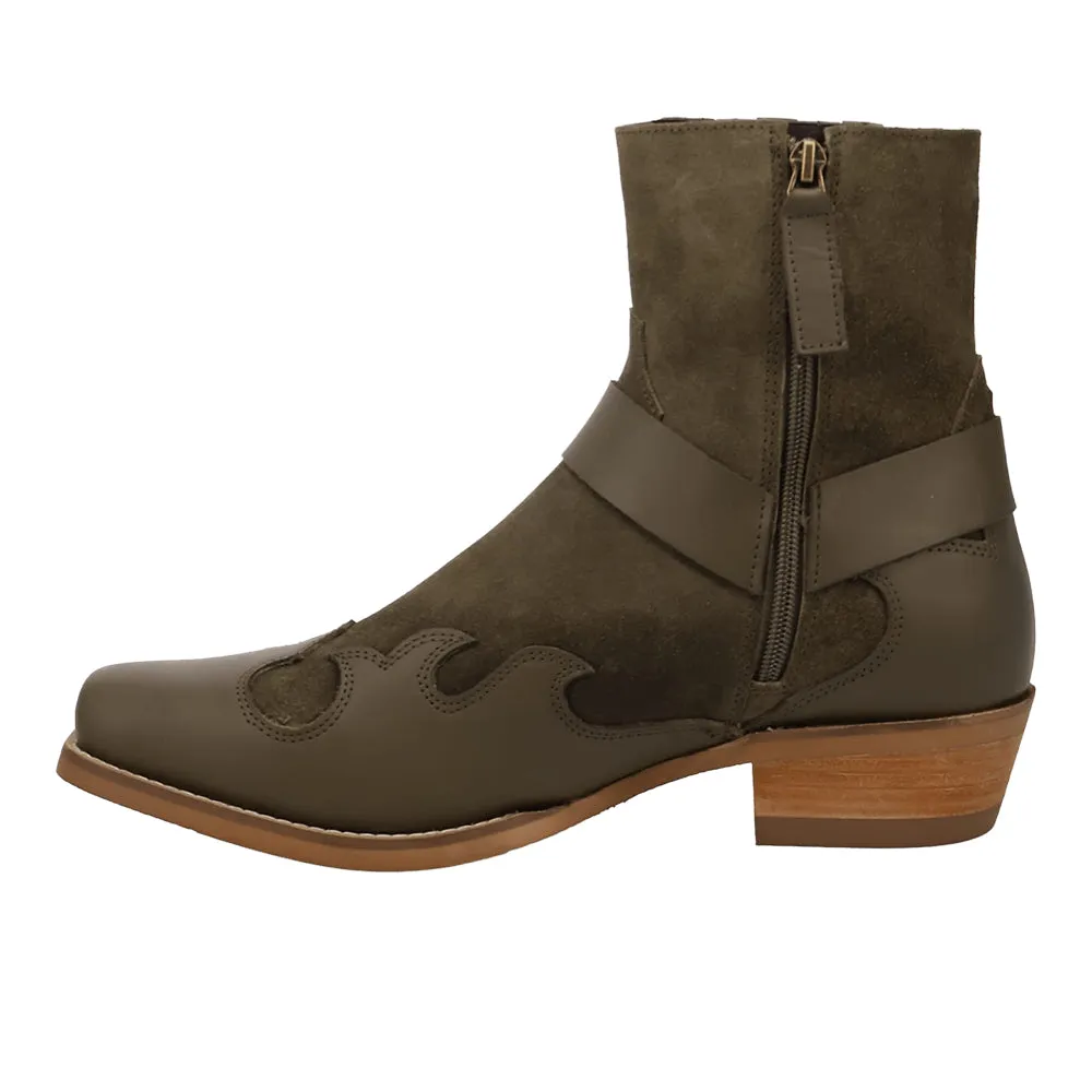 Bandit Leather Square Toe Zippered Booties sold by Shoebacca product image thumbnail 3
