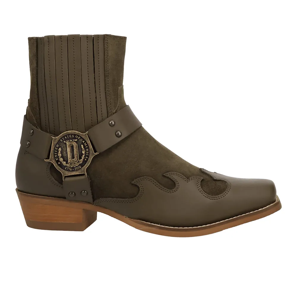 Bandit Leather Square Toe Zippered Booties sold by Shoebacca