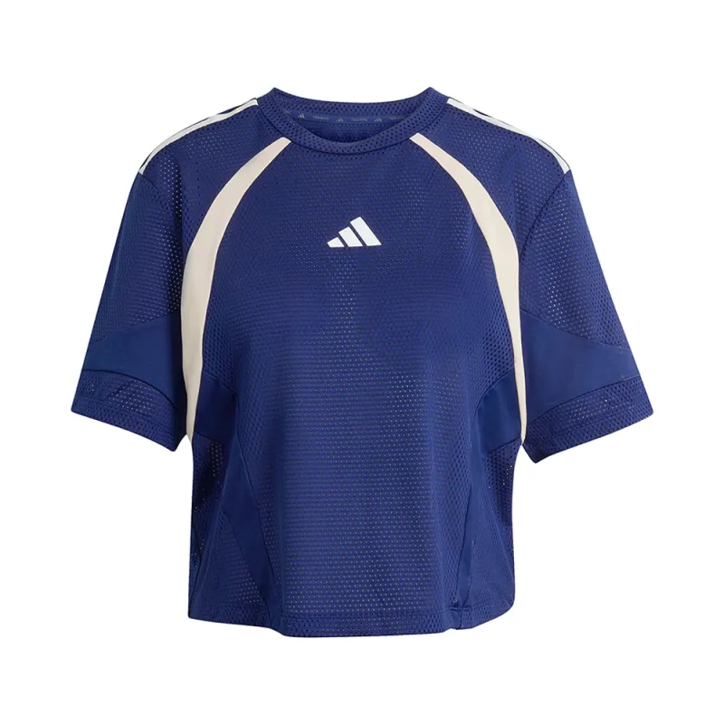 Hyperglam 3-Stripes Color Block Mesh T-Shirt made by Adidas