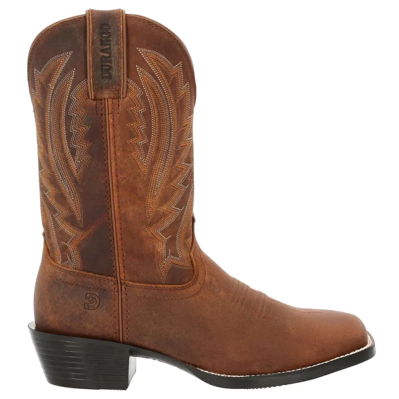 Westward Tooled-Inlay Square Toe Cowboy Boots made by Durango