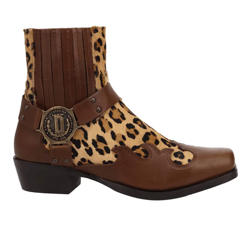 Bandit Leather Square Toe Zippered Booties made by dingo