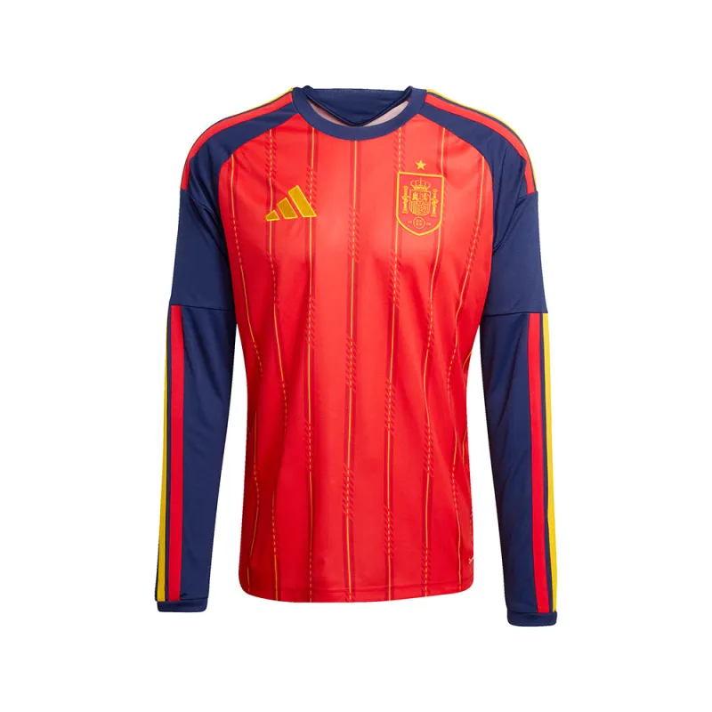 Spain 26 Home Long Sleeve Jersey made by Adidas