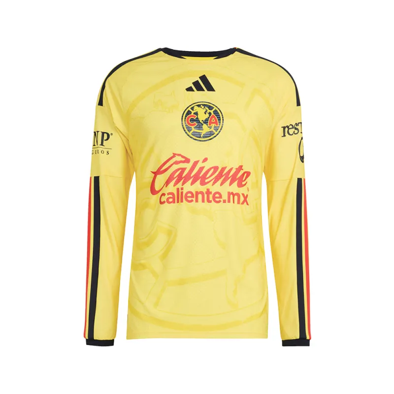 Club America 26/27 Home Authentic Long Sleeve Jersey made by Adidas