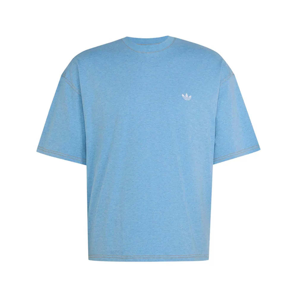 Trefoil Essentials Melange Loose Cropped T-Shirt sold by Shoebacca