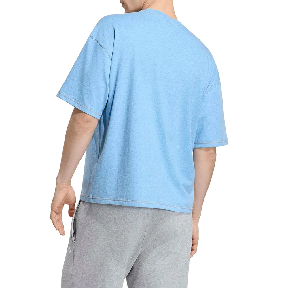 Trefoil Essentials Melange Loose Cropped T-Shirt sold by Shoebacca product image thumbnail 3