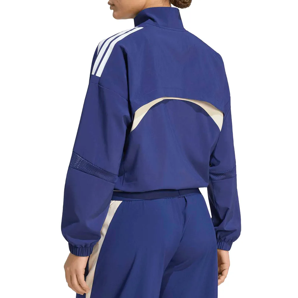 Hyperglam 3-Stripes Color Block Woven 1/4 Zipper Track Top sold by Shoebacca product image thumbnail 3