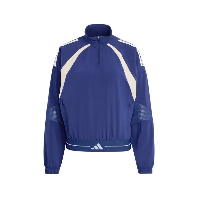 Hyperglam 3-Stripes Color Block Woven 1/4 Zipper Track Top made by Adidas