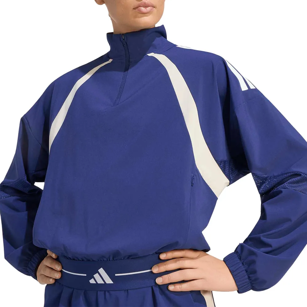 Hyperglam 3-Stripes Color Block Woven 1/4 Zipper Track Top sold by Shoebacca product image thumbnail 5